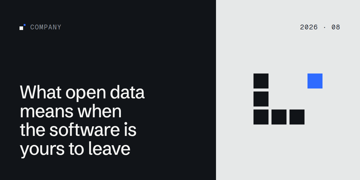 What open data means when the software is yours to leave