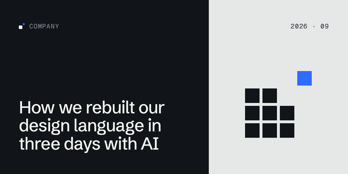 How we rebuilt our design language in three days with AI